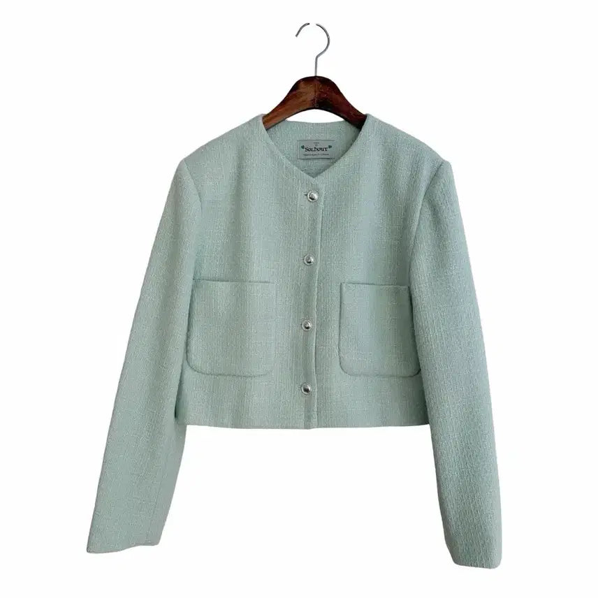 [BUNJANG] Tweed Jacket - Apple Mint / 교신안함)트위드 자켓-애플민트/고퀄