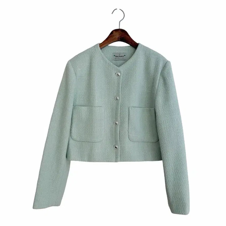 [BUNJANG] Tweed Jacket - Apple Mint / 교신안함)트위드 자켓-애플민트/고퀄