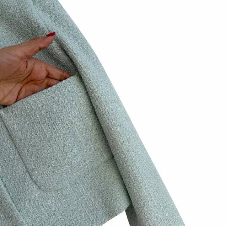 [BUNJANG] Tweed Jacket - Apple Mint / 교신안함)트위드 자켓-애플민트/고퀄