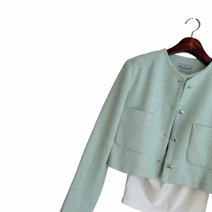 [BUNJANG] Tweed Jacket - Apple Mint / 교신안함)트위드 자켓-애플민트/고퀄