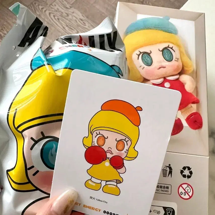 [BUNJANG] POP MART Molly Angry Energy Series Yellow Fire Keyring / 팝마트 앵그리 몰리 앵그리 에너지 시리즈 인형 키링 시크릿A 옐로우파이어