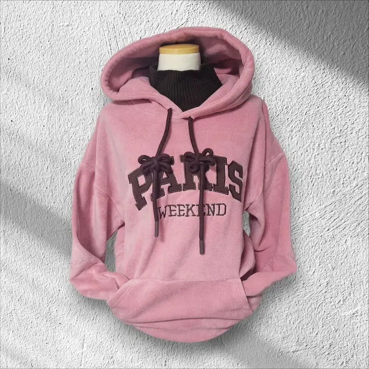 [BUNJANG] Brown Pink Hooded Sweatshirt / 브라운핑크 후드티