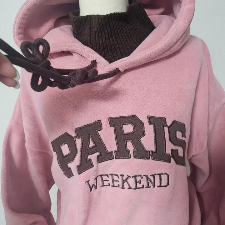 [BUNJANG] Brown Pink Hooded Sweatshirt / 브라운핑크 후드티