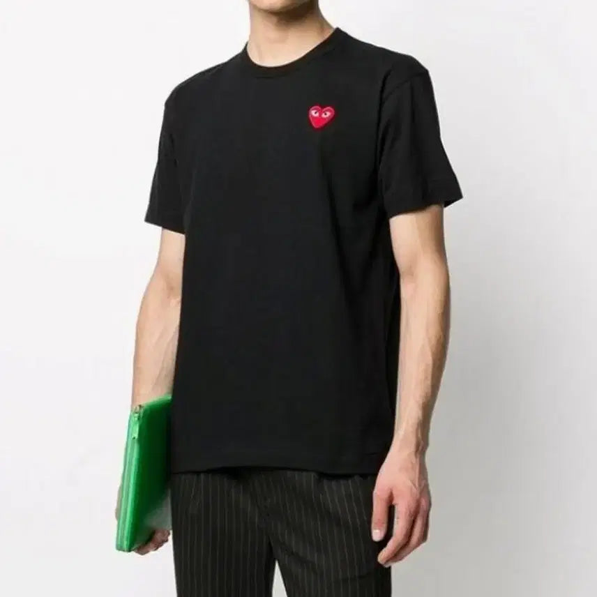 [BUNJANG] Comme des Garcons Heart Patch T-shirt / 꼼데가르송 하트 반팔티 신상