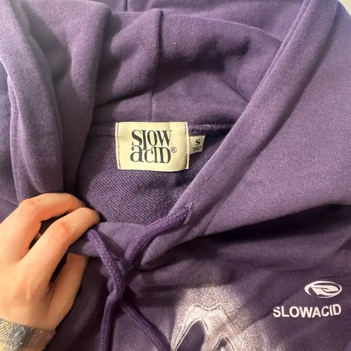 [BUNJANG] Slow Acid Deep Purple Hoodie / (빈티지) 슬로우애씨드 후드티 딥퍼플 s