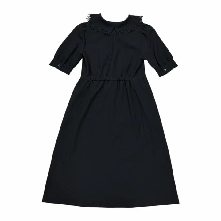 [BUNJANG] Beanpole Ladies Black Lace Collar Volume Dress / 빈폴 레이디스 블랙 레이스 칼라 볼륨 원피스 블랙 S