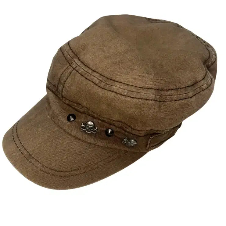 [BUNJANG] Brown Skull Cap / Brown Skull cap