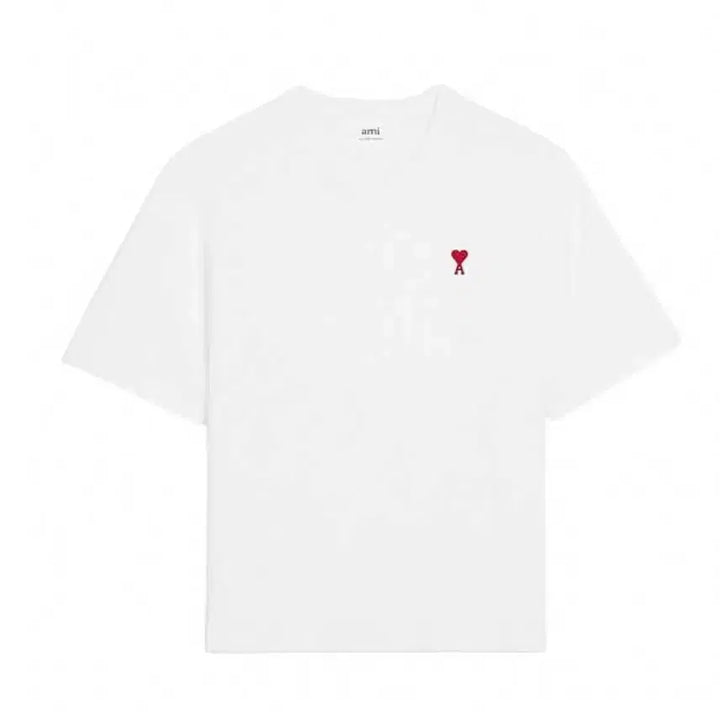 [BUNJANG] AMI Heart Logo Short Sleeve T-shirt / 아미 하트 로고 반팔 티셔츠 화이트/블랙