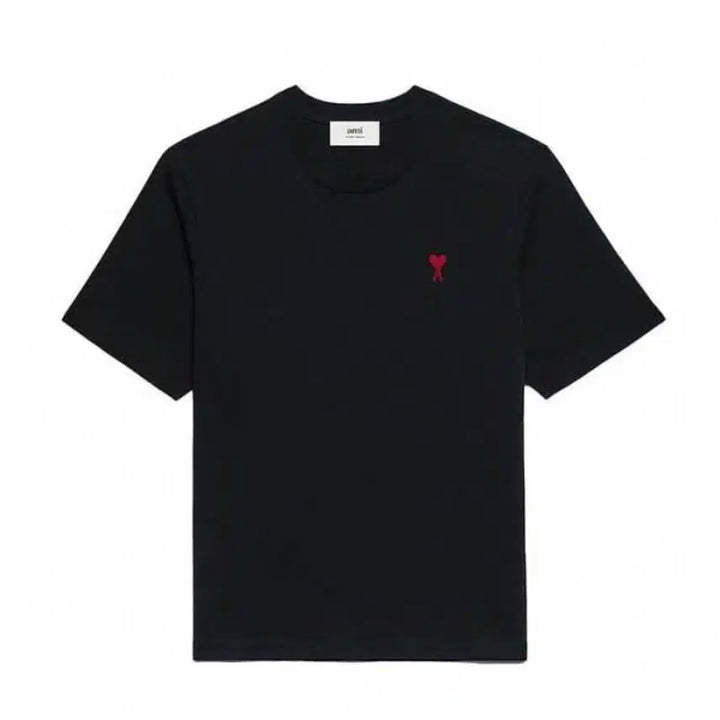 [BUNJANG] AMI Heart Logo Short Sleeve T-shirt / 아미 하트 로고 반팔 티셔츠 화이트/블랙