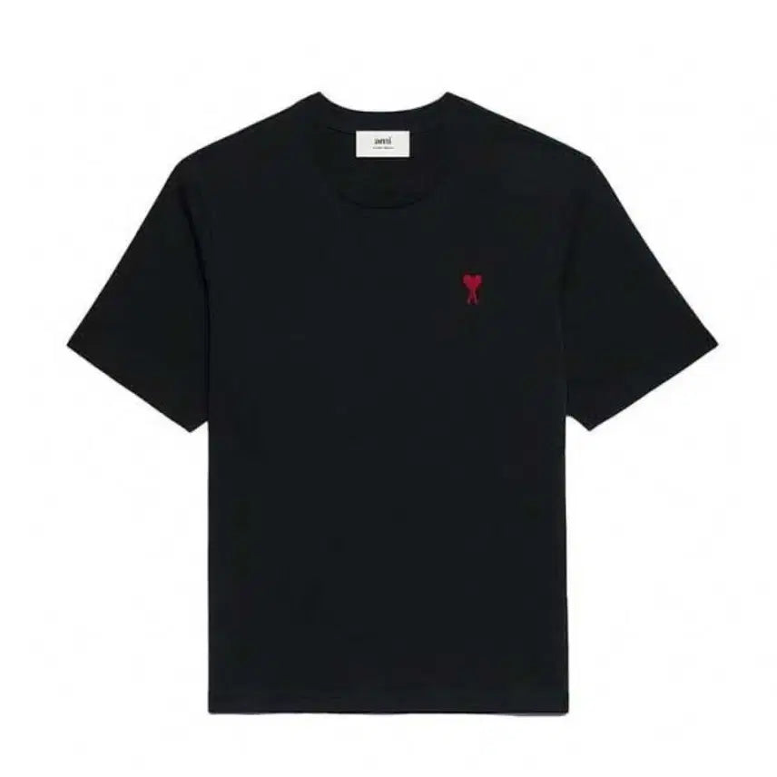 [BUNJANG] AMI Heart Logo Short Sleeve T-shirt / 아미 하트 로고 반팔 티셔츠 화이트/블랙