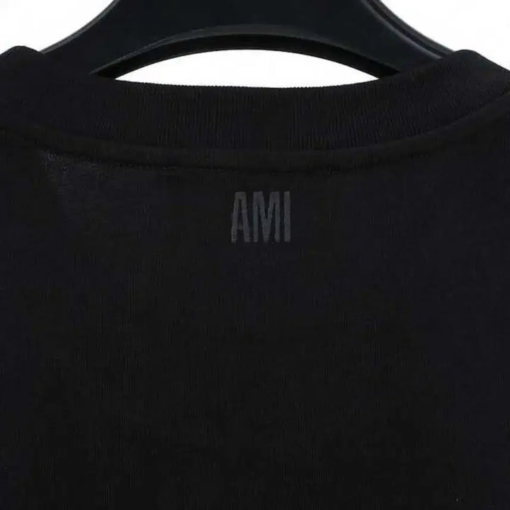 [BUNJANG] AMI Heart Logo Short Sleeve T-shirt / 아미 하트 로고 반팔 티셔츠 화이트/블랙