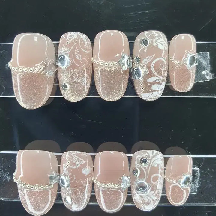 [BUNJANG] Handmade French Nail Tip - S Size / 수제네일팁 프렌치27.S사이즈