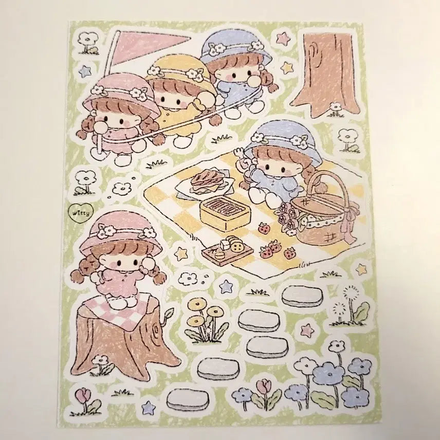 [BUNJANG] Danchune Sewing Studio Forest Picnic Sticker / 단추네재봉소 숲속소풍 스티커