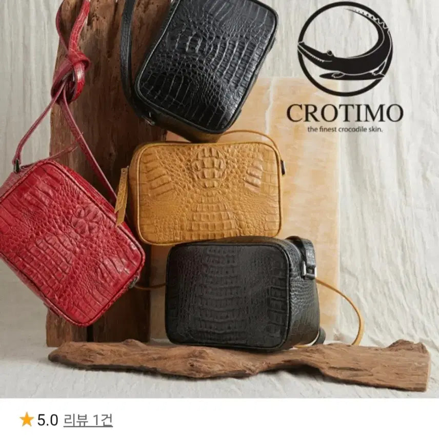 [BUNJANG] Crotymo Genuine Crocodile Leather Camera Bag / 새상품 크로티모 천연 악어가죽 카메라 백