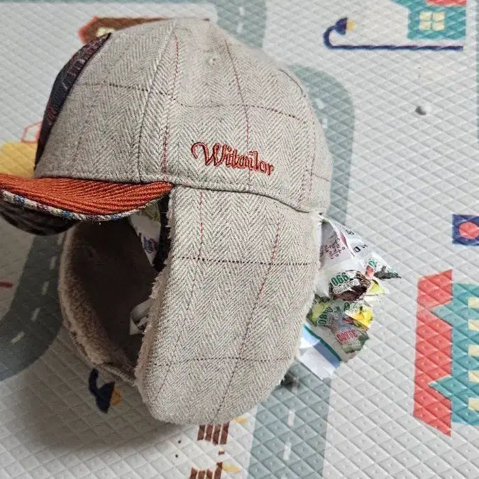 [BUNJANG] Witailor Kids Herringbone Check Earflap Hat / Witailor 키즈귀달이 모자 헤링본 체크free