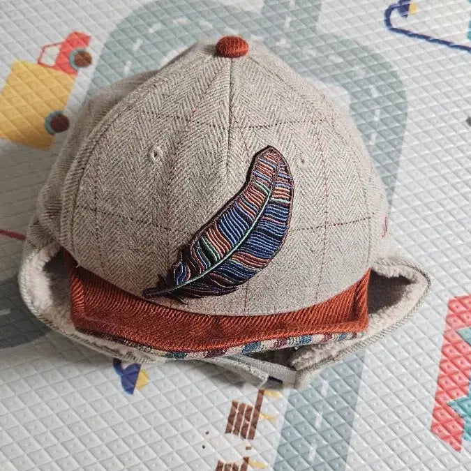 [BUNJANG] Witailor Kids Herringbone Check Earflap Hat / Witailor 키즈귀달이 모자 헤링본 체크free