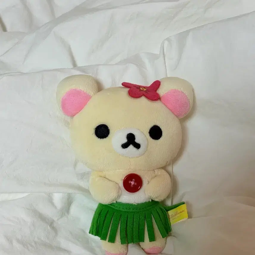 [BUNJANG] San-X Kori Rilakkuma Hawaii Plush Doll / 산엑스 고전 코리락쿠마 하와이 인형