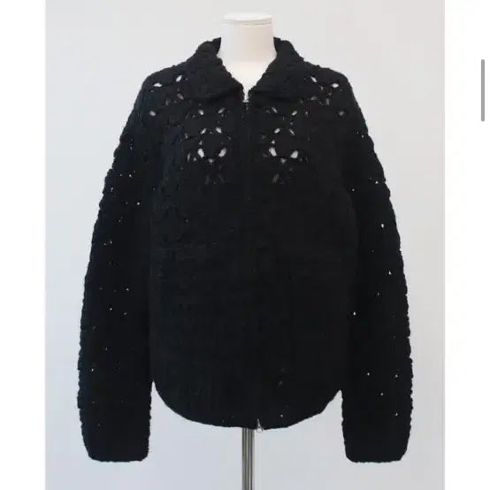 [BUNJANG] Another Language Pupu Handmade Zip-up Black / 어나더랭귀지 푸푸 핸드메에드 집업 블랙 pupu handmade