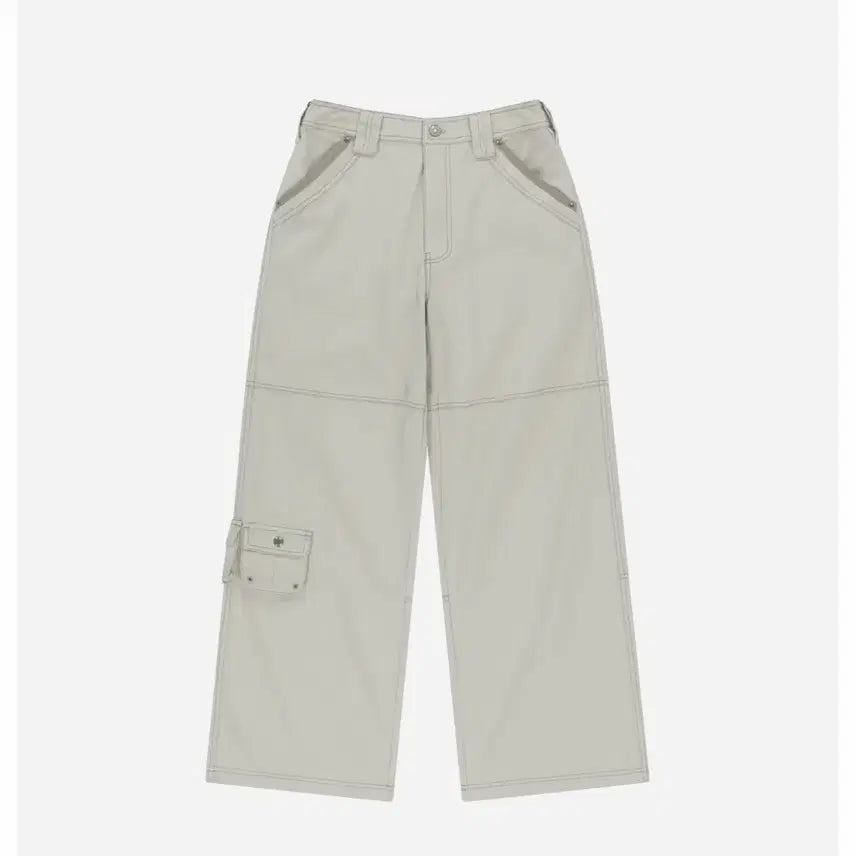 [BUNJANG] Koiseio Snap Work Pants Light Beige / 코이세이오 스냅워크팬츠 라이트베이지