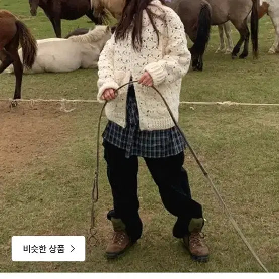 [BUNJANG] Another Language PuPu Handmade Zip-up Ivory / 어나더랭귀지 푸푸 핸드메이드 집업 아이보리 / pupu handmade