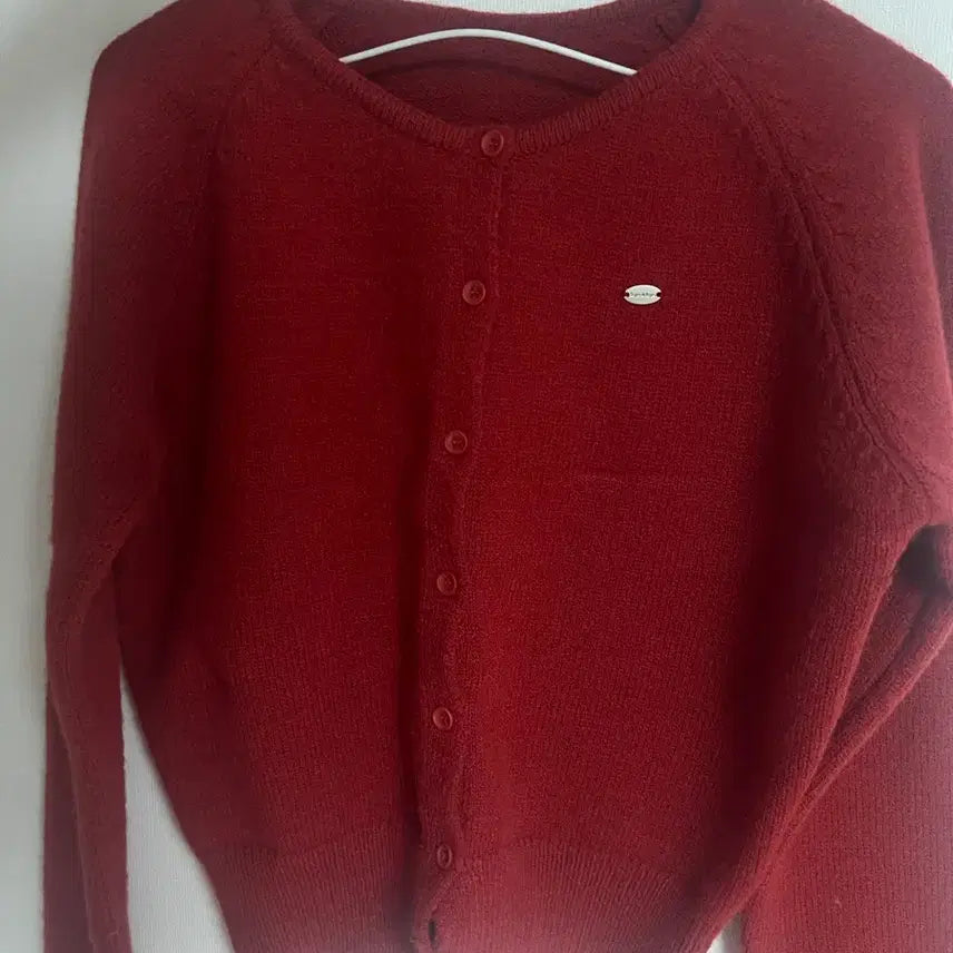 [BUNJANG] Wine Color Knit Cardigan / 와인색 니트 가디건