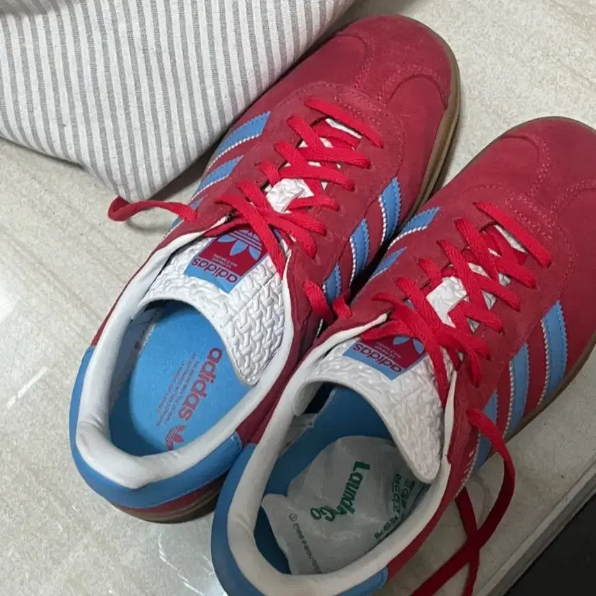 [BUNJANG] Adidas Gazelle Bold Red Blue Sneakers / 아디다스 가젤 볼드 레드 블루 245