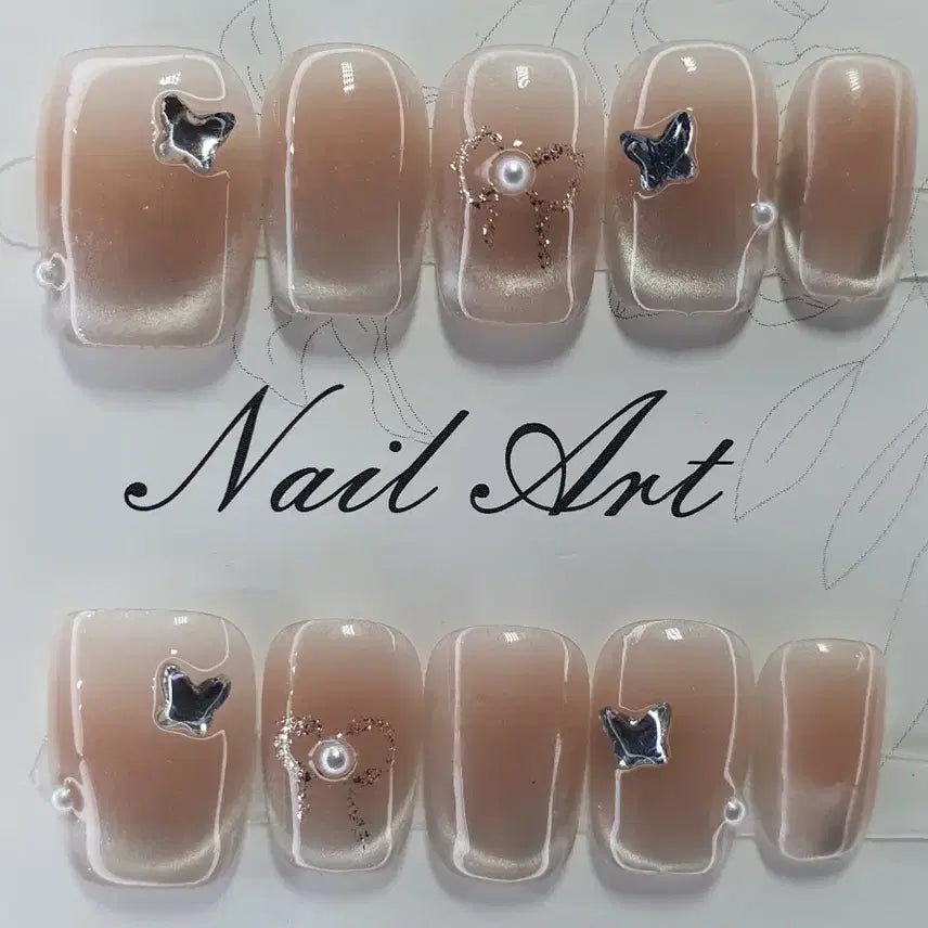 [BUNJANG] Handmade Nail Tips M Size / 수제네일팁 숏9.M사이즈