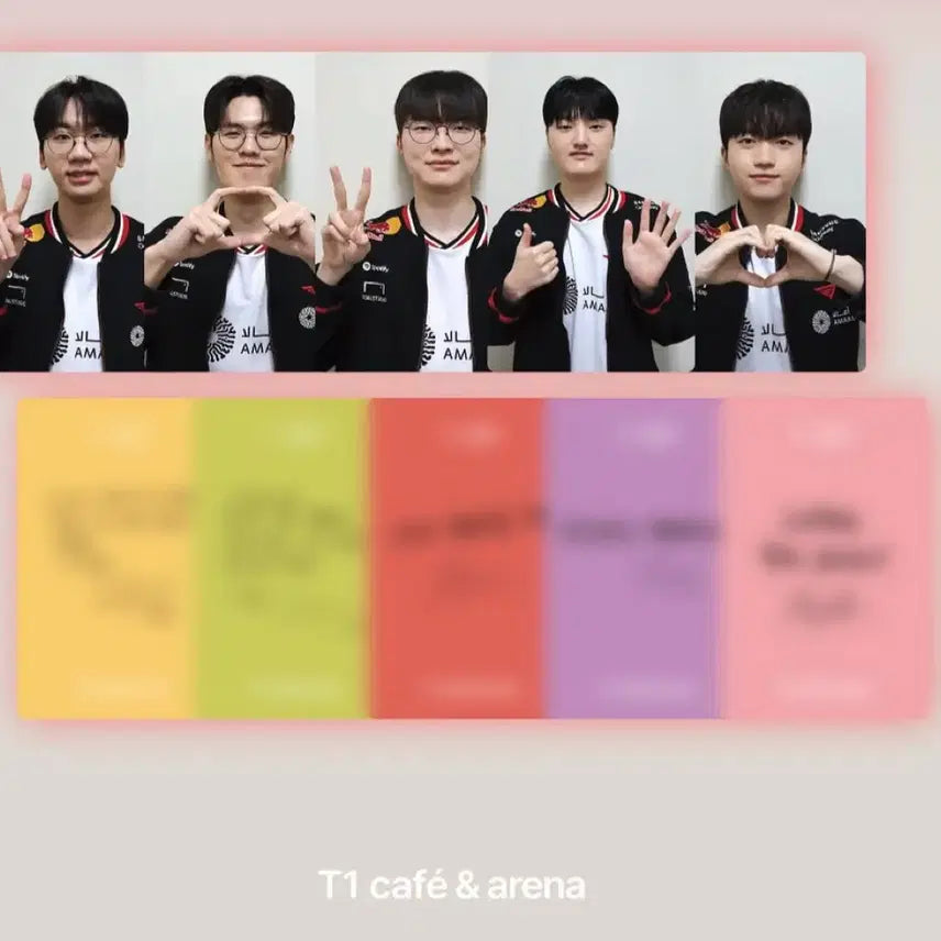 [BUNJANG] T1 Doran Oner Faker Keria Cafe Photocard / 티원 T1 도란 오너 페이커 페이즈 케리아 카페 포카