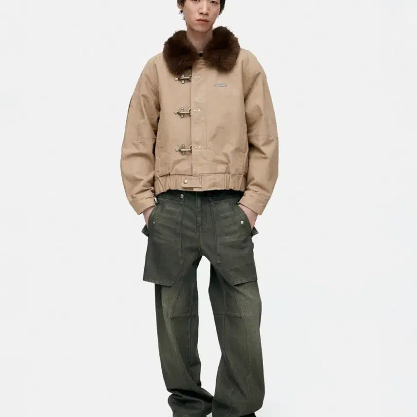 [BUNJANG] Andersson Bell Ortega Fireman Hook Fur Jacket (L) / 앤더슨벨 오르테가 파이어맨 후크 퍼 자켓  L SIZE