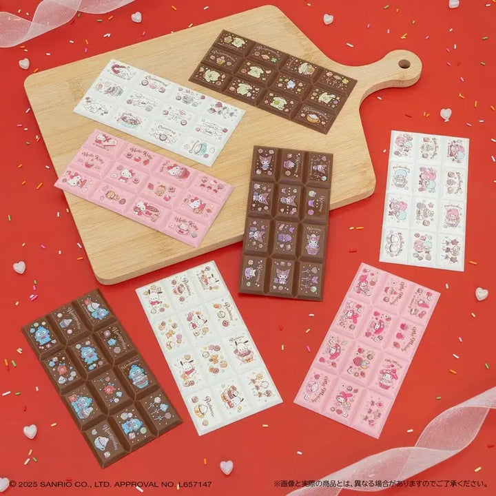 [BUNJANG] Sanrio Chocolate Tile Sticker Set (8 Types) / [새상품] 산리오 초콜렛 모양 타일 스티커 세트 (8종) 판매합니다!