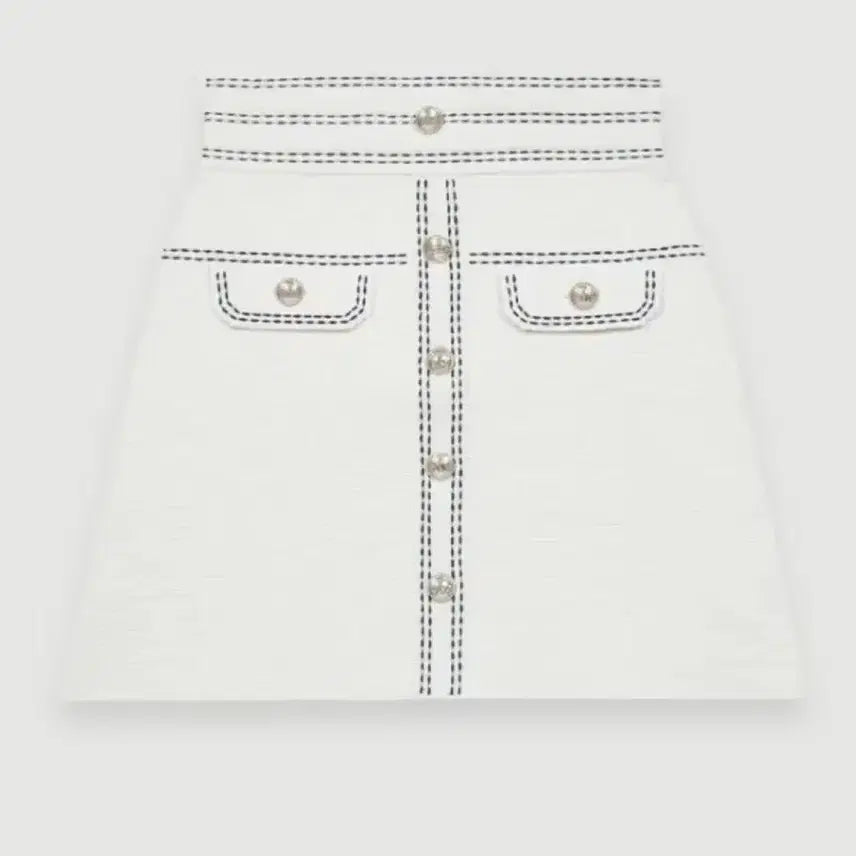[BUNJANG] Maje Stitched Skirt - Size 36 / maje 마쥬 스티치스커트 36 새상품