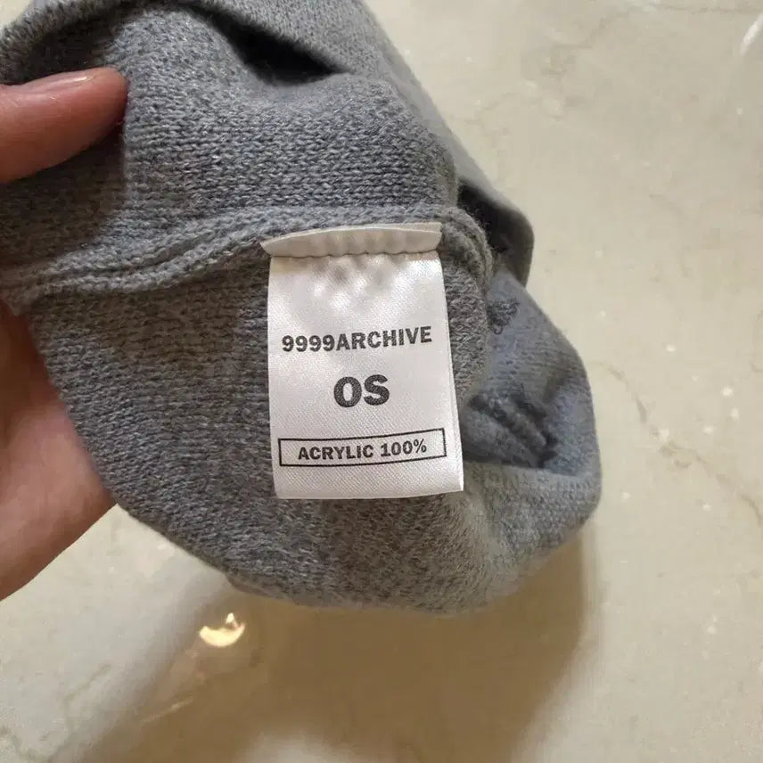 [BUNJANG] 9999 Archive Gray Beanie / 9999아카이브 비니