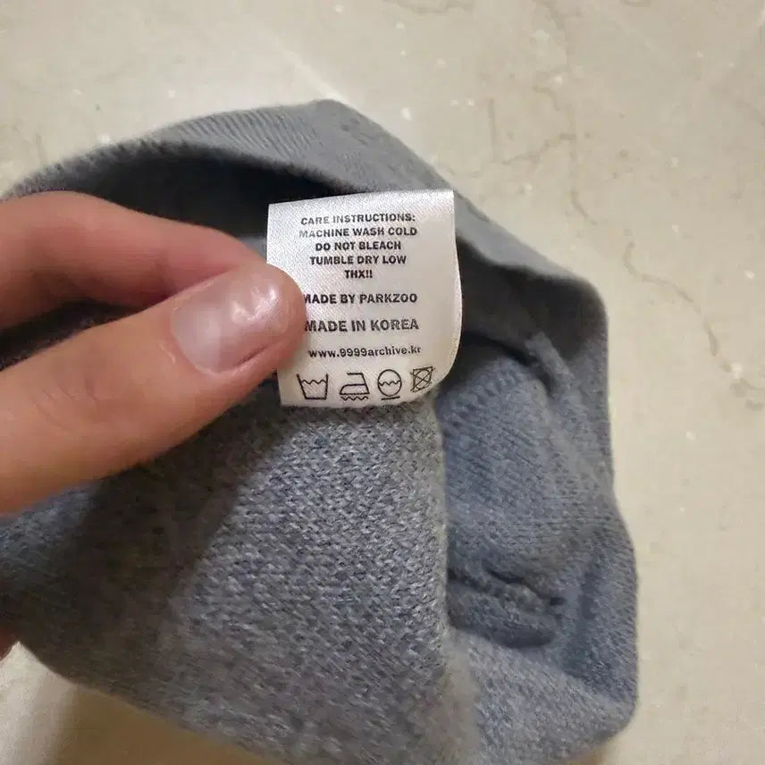 [BUNJANG] 9999 Archive Gray Beanie / 9999아카이브 비니