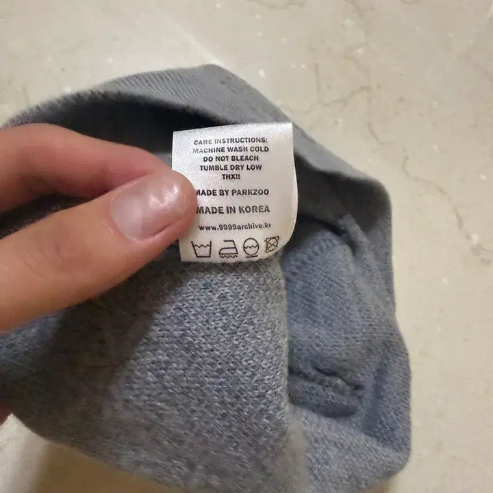 [BUNJANG] 9999 Archive Gray Beanie / 9999아카이브 비니