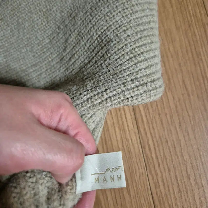 [BUNJANG] Half Zip Knit Beige Free Size / 하프집업 니트 베이지 free