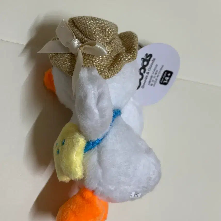 [BUNJANG] Duck Straw Hat Doll Keychain / 오리 밀집모자 인형 키링/