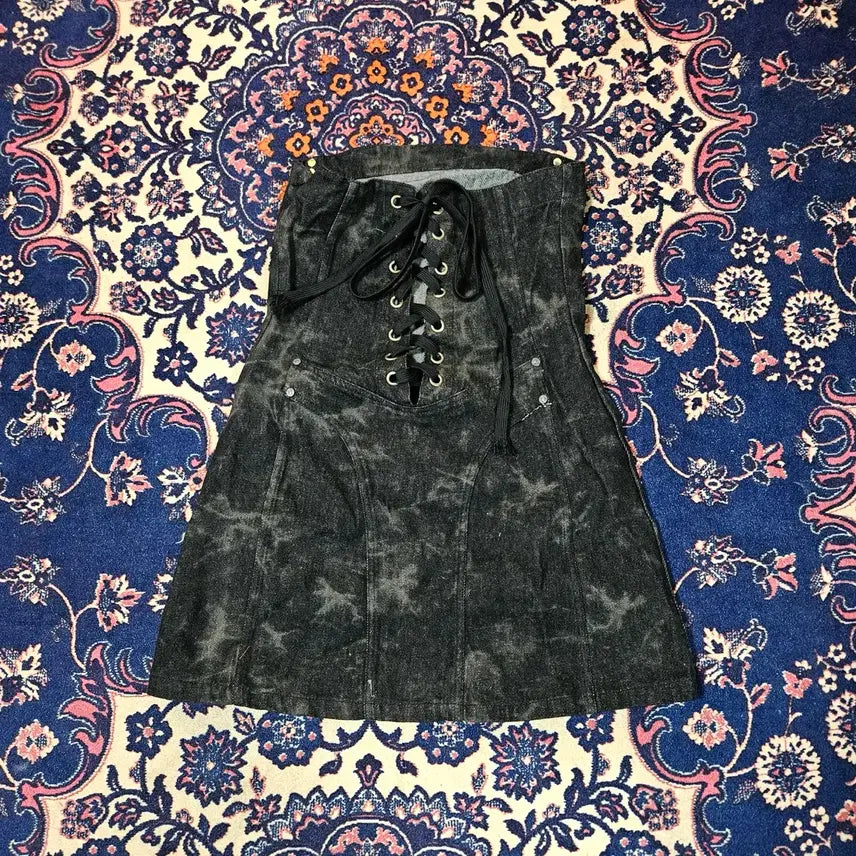 [BUNJANG] 3.times Lucifer Denim Mini Dress / 쓰리타임즈 루시퍼 데님 미니 원피스