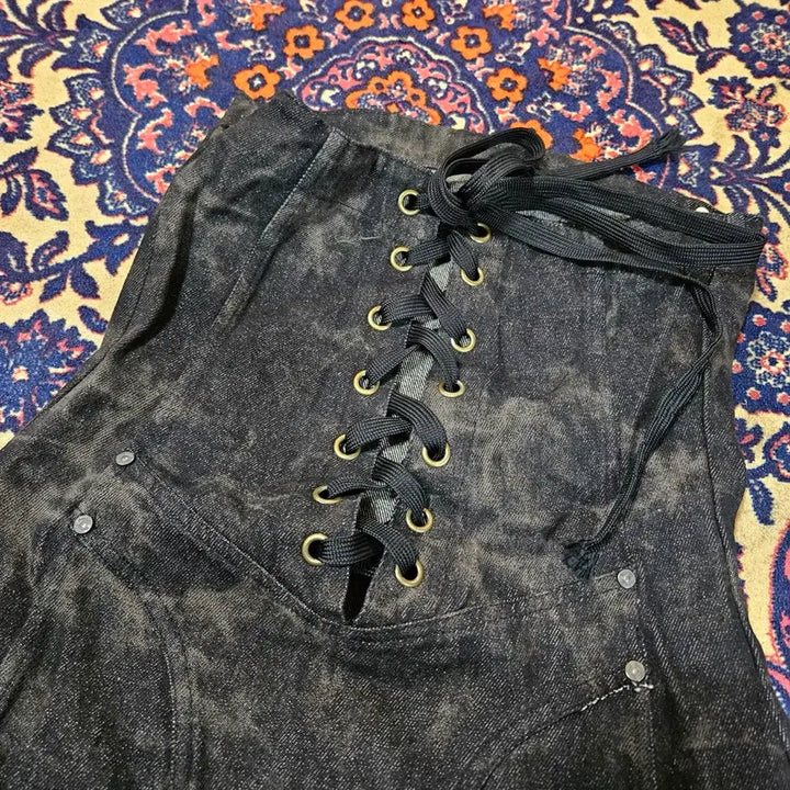 [BUNJANG] 3.times Lucifer Denim Mini Dress / 쓰리타임즈 루시퍼 데님 미니 원피스