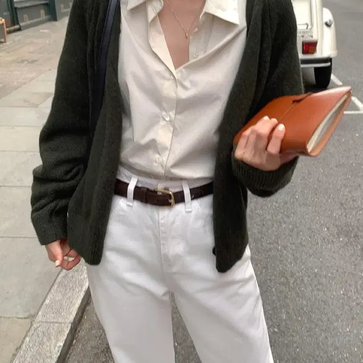 [BUNJANG] Ganesra Nuos Denim Ivory Short XS / 가내스라 누오스 데님 아이보리 숏 XS