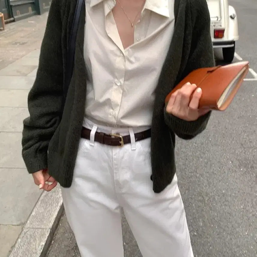 [BUNJANG] Ganesra Nuos Denim Ivory Short XS / 가내스라 누오스 데님 아이보리 숏 XS