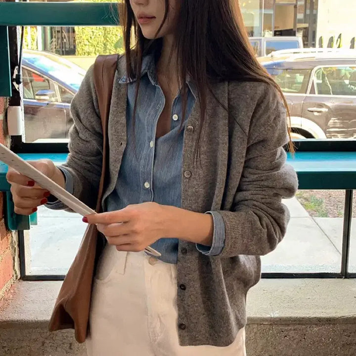 [BUNJANG] Ganesra Nuos Denim Ivory Short XS / 가내스라 누오스 데님 아이보리 숏 XS