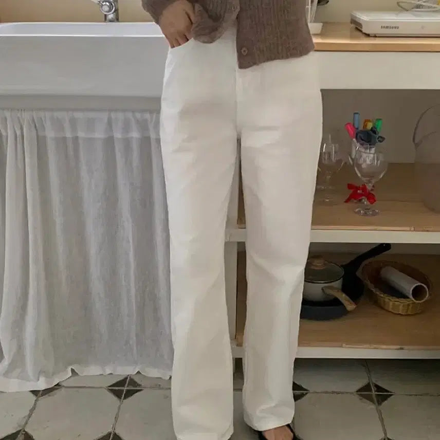 [BUNJANG] Ganesra Nuos Denim Ivory Short XS / 가내스라 누오스 데님 아이보리 숏 XS