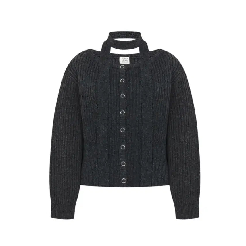 [BUNJANG] Letter from Moon Sonnet Boat Neck Wool Cardigan Charcoal / 레터프롬문 소네트 보트넥 울가디건 차콜(새상품)