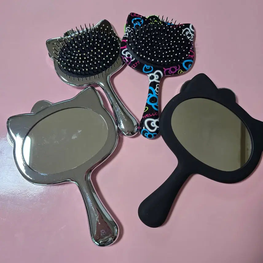 [BUNJANG] Hello Kitty Hand Mirror & Brush / 헬로키티 손거울 & 브러쉬 (개당)