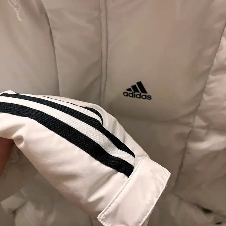 [BUNJANG] Adidas 3-Stripes Long Padded Jacket White (M) / (실사첨부) 3s 아디다스 롱패딩 화이트 M