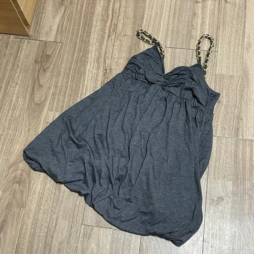 [BUNJANG] Gray Balloon Dress / 그레이 벌룬 원피스