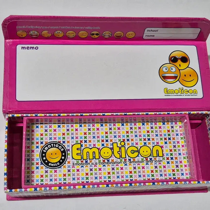 [BUNJANG] Emoticon 2-Tier Pencil Case / 고전문구 이모티콘 지함 폭신 필통