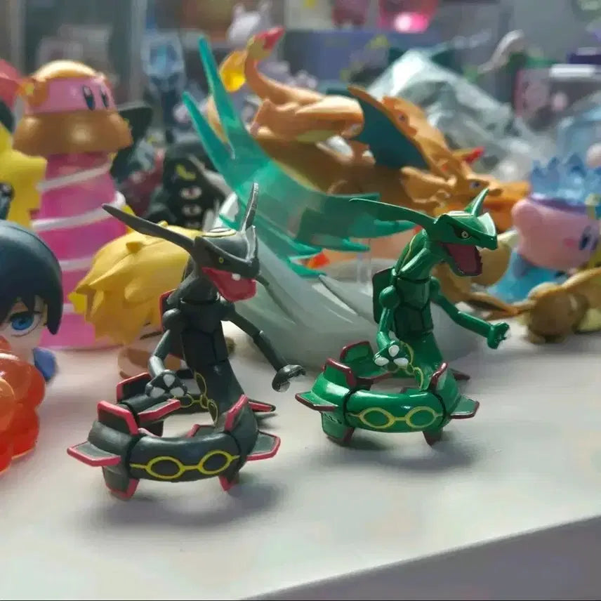 [BUNJANG] Pokemon Rayquaza Figure Set / 급처) 포켓몬 피규어 몬코레 일반&이로치 레쿠자 세트
