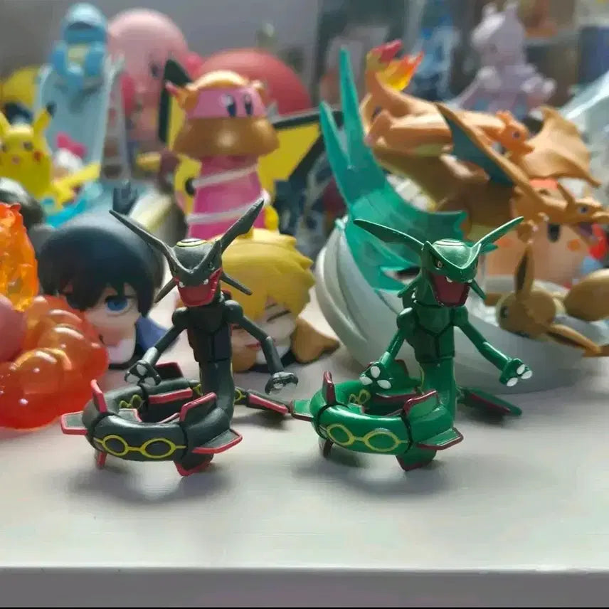[BUNJANG] Pokemon Rayquaza Figure Set / 급처) 포켓몬 피규어 몬코레 일반&이로치 레쿠자 세트