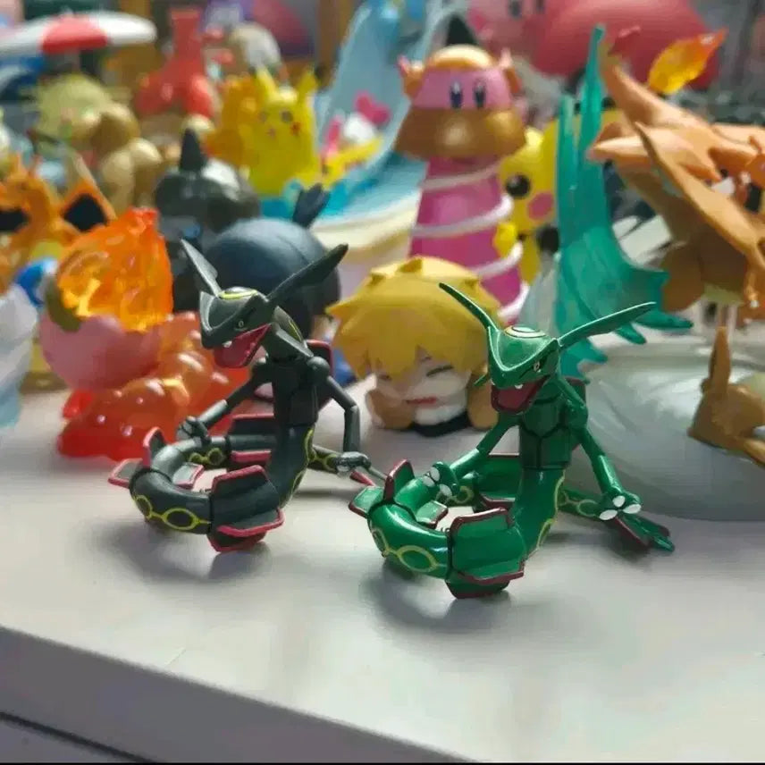 [BUNJANG] Pokemon Rayquaza Figure Set / 급처) 포켓몬 피규어 몬코레 일반&이로치 레쿠자 세트